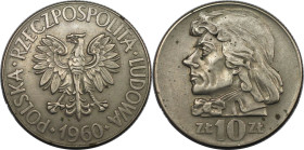 Europäische Münzen und Medaillen, Polen / Poland. Tadeusz Kosciuszko. 10 Zlotych 1960. Kupfer-Nickel. KM 50. Vorzüglich-stempelglanz