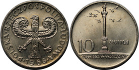Europäische Münzen und Medaillen, Polen / Poland. 200 Jahre Münze Warschau. 10 Zlotych 1966, Kupfer-Nickel. KM Y#56. Stempelglanz, Winz.Kratzer