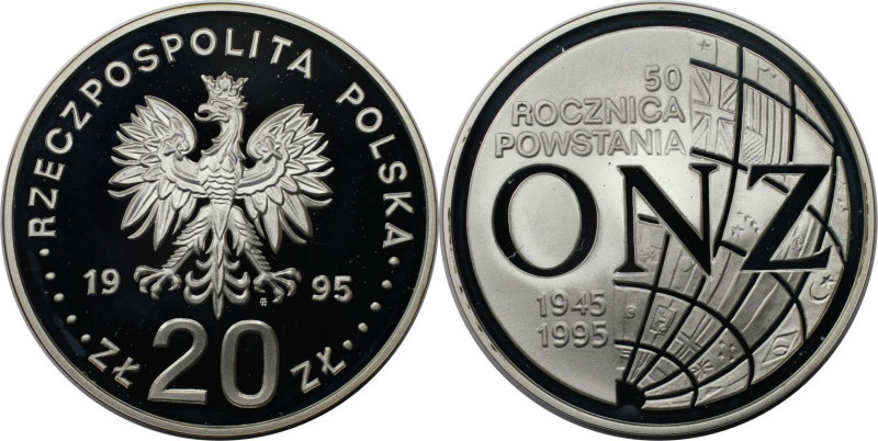 Europäische Münzen und Medaillen, Polen / Poland. UNO Fischer. 20 Zlotych 1995. ...