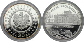 Europäische Münzen und Medaillen, Polen / Poland. Palast Lazienkach. 20 Zlotych 1995. 31,17 g. 0.999 Silber. 1.0 OZ. KM Y 296. Polierte Platte