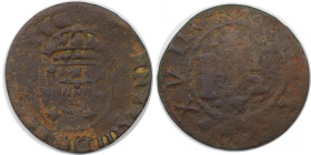 Europäische Münzen und Medaillen, Portugal. Joao IV. 1-1/2 Reis ND (1640-1656). Kupfer. KM 25. Schön