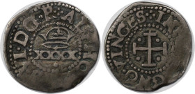 Europäische Münzen und Medaillen, Portugal. Alfonso VI. 40 Reis ND (1656-1667), Silber. KM 70. Sehr schön