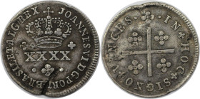 Europäische Münzen und Medaillen, Portugal. Johann VI. 50 Reis ND (1816-1826), Silber. KM 350. Sehr schön. Schlag
