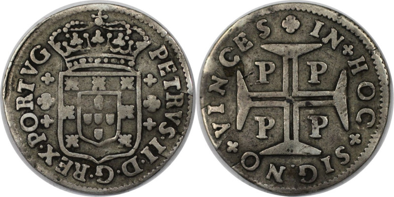 Europäische Münzen und Medaillen, Portugal. Pedro II. 60 Reis ND (1683), Silber....