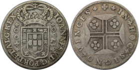 Europäische Münzen und Medaillen, Portugal. João V. 400 Reis 1750, Silber. KM 179. Sehr schön