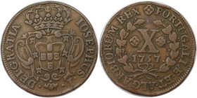 Europäische Münzen und Medaillen, Portugal. Jose I. 10 Reis 1757. Kupfer. KM 243.1. Sehr schön-vorzüglich
