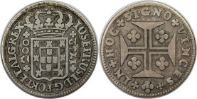 Europäische Münzen und Medaillen, Portugal. Jose I. 200 Reis 1762, Silber. KM 247.1. Sehr schön
