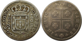 Europäische Münzen und Medaillen, Portugal. João als Prinzregent. 200 Reis 1809, Silber. KM 340. Sehr schön
