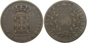 Europäische Münzen und Medaillen, Portugal. Miguel I. 40 Reis 1829. Bronze. KM 380. Schön-sehr schön