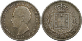 Europäische Münzen und Medaillen, Portugal. Luis I. 500 Reis 1864, Silber. KM 509. Fast Sehr schön