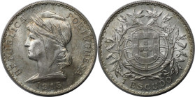 Europäische Münzen und Medaillen, Portugal. 1 Escudo 1915, Silber. KM 564. Vorzüglich