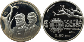 Europäische Münzen und Medaillen, Portugal. Hermenegildo Capelo und Robert Ivens. 2 1/2 Euro 2011, Silber. Polierte Platte