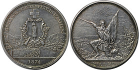 Europäische Münzen und Medaillen, Schweiz / Switzerland. 5 Franken / Schützentaler 1874, auf das Schützenfest St. Gallen. Silber. KM X# S12. Vorzüglic...