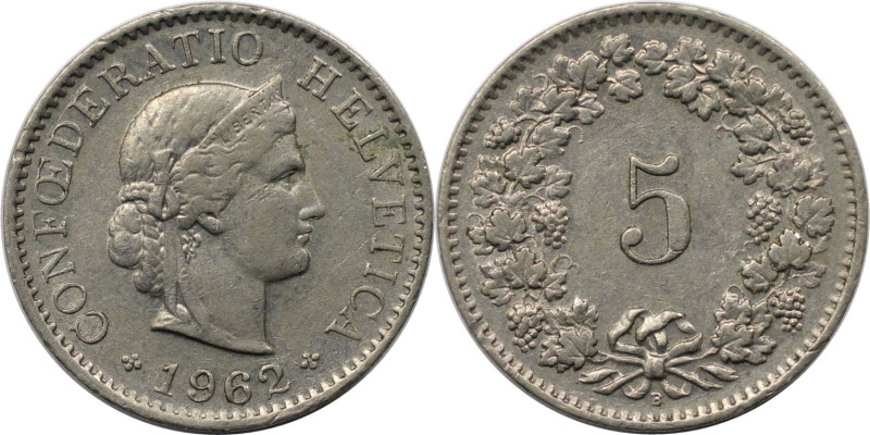 Europäische Münzen und Medaillen, Schweiz / Switzerland. 5 Rappen 1962. Kupfer-N...
