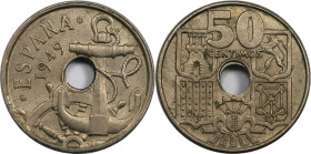 Europäische Münzen und Medaillen, Spanien / Spain. 50 Centimos 1949. Kupfer-Nickel. KM 777. Vorzüglich-stempelglanz