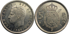 Europäische Münzen und Medaillen, Spanien / Spain. Juan Carlos I. 5 Pesetas 1984. Kupfer-Nickel. KM 823. Sehr schön-vorzüglich