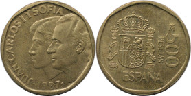 Europäische Münzen und Medaillen, Spanien / Spain. Juan Carlos I. 500 Pesetas 1987, Aluminium-Bronze. KM 831. Vorzüglich+, Kratzer