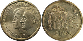 Europäische Münzen und Medaillen, Spanien / Spain. Juan Carlos I. 500 Pesetas 1988. Aluminium-Bronze. KM 831. Vorzüglich+, Kratzer