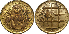 Europäische Münzen und Medaillen, Tschechoslowakei / Czechoslovakia. Zum Erinnerung an die Gefallenen und Gemarterten. Medaille 1972. Stempelglanz