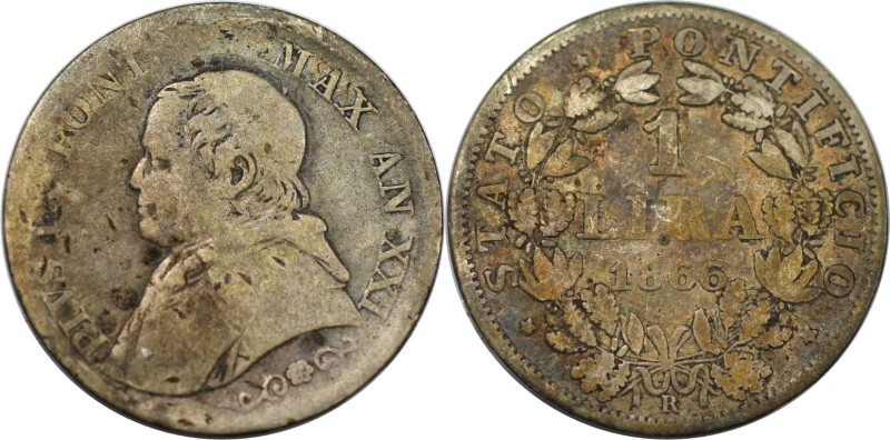 Europäische Münzen und Medaillen, Vatikan. XXI. Vatikan Papst Pius IX. (1846-187...