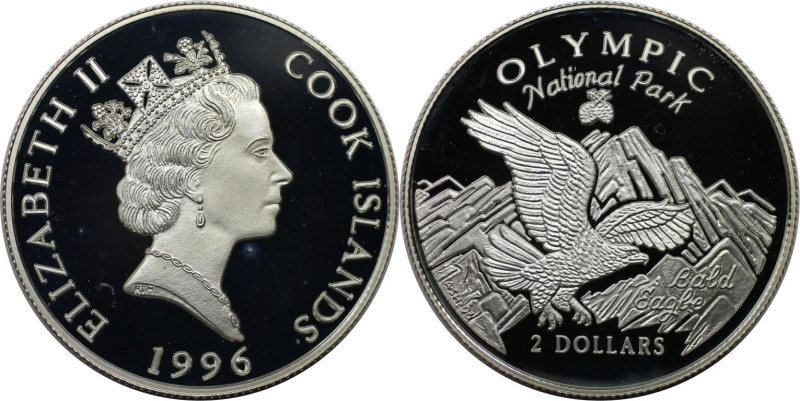 Weltmünzen und Medaillen, Cookinseln / Cook Islands. Weißkopfseeadler - Olympic ...