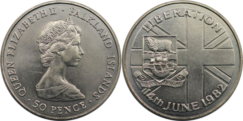 Weltmünzen und Medaillen, Falklandinseln / Falkland islands. Befreiung - 14. Jun...