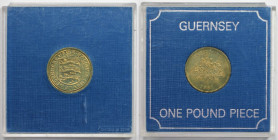 Weltmünzen und Medaillen, Guernsey. Elizabeth II. 1 Pound 1981. Kupfer-Nickel. KM 37. Stempelglanz. Original Box