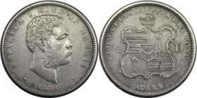 Weltmünzen und Medaillen, Hawaii. Kalakaua I. 1/2 Dollars 1883. Silber. KM 6. Sehr schön+