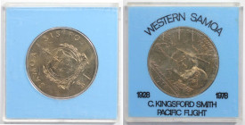 Weltmünzen und Medaillen, Western Samoa. 50-jähriges Jubiläum - Erster transpazifischer Flug. Sir Charles Kingsford Smith. 1 Tala 1978. Kupfer-Nickel....