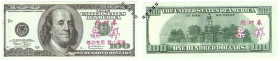 Banknoten, China. Trainings Geld voor Chinese Banken (USA Dollars). 100 Dollars. Unc