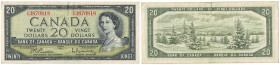 Banknoten, Kanada / Canada. 20 Dollars 1954. Pick 80b. II