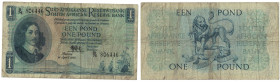 Banknoten, Südafrika / South Africa. 1 Pound 1951. Pick 93d. III