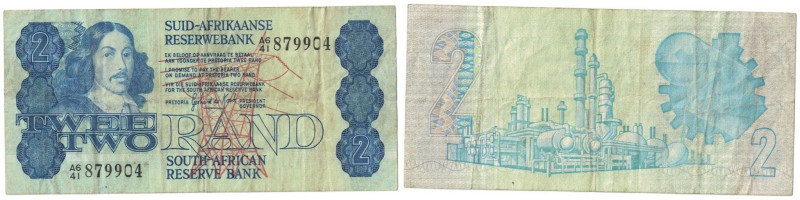 Banknoten, Südafrika / South Africa. 2 Rand ND (1981-1983). Pick 118c. II