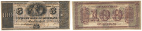 Banknoten, USA / Vereinigte Staaten von Amerika. 100 Dollars 18xx Citizens´ Bank of Louisiana, New Orleans. I