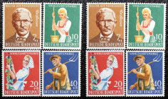 Briefmarken / Postmarken, Deutschland / Germany. BRD. Wohlfahrtsmarke. Deutsche Bundespost. 7+3, 10+5, 20+10, 40+10 Pfennig 1958. L297-300. Lot von 4 ...