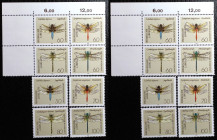 Briefmarken / Postmarken, Deutschland / Germany. BRD. Deutsche Bundespost. Heimische Libellen. 50, 4 x 60, 70, 80, 100 Pfennig 1991. Lot von 8 Stück. ...
