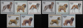 Briefmarken / Postmarken, Deutschland / Germany. BRD. Für die Jugend 1996, Hunderassen Deutschland. Set 5 Stück. L1836-1840. **