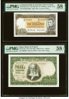 Australia Commonwealth Bank of Australia 10 Shillings ND (1961-65) Pick 33a R17 PMG Choice About Unc 58; Spain Banco de Espana 1000 Pesetas 31.12.1951...