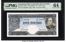Australia Commonwealth of Australia Reserve Bank 5 Pounds ND (1960-65) Pick 35a R50 PMG Choice Uncirculated 64. 

HID09801242017

© 2022 Heritage Auct...