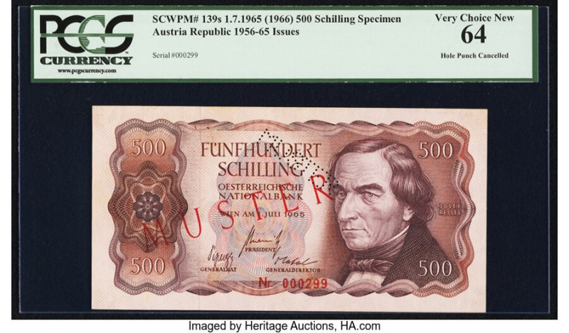 Austria Austrian National Bank 500 Schilling 1.7.1965 (ND 1966) Pick 139s Specim...