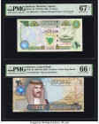 Bahrain Monetary Agency 10; 20 Dinars 1973 (ND 1998); 2006 (ND 2008) Pick 21b; 29 Two Examples PMG Superb Gem Unc 67 EPQ; Gem Uncirculated 66 EPQ. 

H...