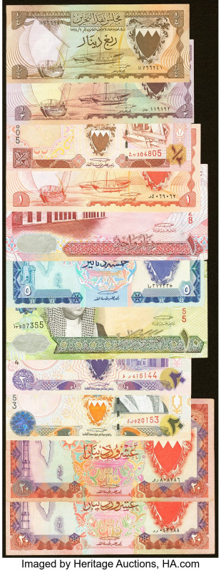Bahrain Group Lot of 11 Examples Fine-Crisp Uncirculated. Stains and pinholes ar...