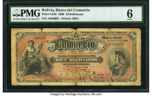 Bolivia Banco del Comercio 10 Bolivianos 1.1.1900 Pick S133 PMG Good 6. Splits are noted on this example. 

HID09801242017

© 2022 Heritage Auctions |...