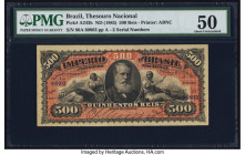 Brazil Thesouro Nacional 500 Reis ND (1885) Pick A243b PMG About Uncirculated 50. Previous mounting. 

HID09801242017

© 2022 Heritage Auctions | All ...