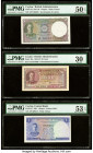 Ceylon Government of Ceylon 1 (2) Rupee; 50 Cents 19.9.1942; 14.7.1942; 20.1.1951 Pick 34; 45a; 47 Three Examples PMG About Uncirculated 50 EPQ; Very ...