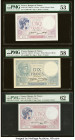 France Banque de France Group Lot of 5 Examples PMG Uncirculated 62; Choice About Unc 58 EPQ; Choice About Unc 58; About Uncirculated 53 (2). Pinholes...