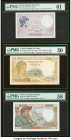 France Banque de France Group Lot of 9 Examples PMG Uncirculated 61; Choice About Unc 58 (2); About Uncirculated 55 EPQ (2); About Uncirculated 53; Ch...