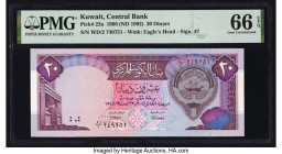 Kuwait Central Bank of Kuwait 20 Dinars 1968 (ND 1992) Pick 22a PMG Gem Uncirculated 66 EPQ. 

HID09801242017

© 2022 Heritage Auctions | All Rights R...