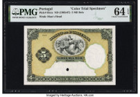 Portugal Banco de Portugal 5 Mil Reis ND (1903-07) Pick 83cts Color Trial Specimen PMG Choice Uncirculated 64 EPQ. One POC present on this example. 

...