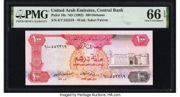 United Arab Emirates Central Bank 100 Dirhams ND (1982) Pick 10a PMG Gem Uncirculated 66 EPQ. 

HID09801242017

© 2022 Heritage Auctions | All Rights ...